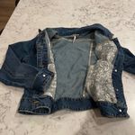Free People Women's Denim Trucker Jacket Jean Button Down Blue Size S Photo 3