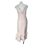 CINQ A SEPT Pale Pink Kimora Dress Ruffle Detail Sleeveless Crepe Womens Size 4 Photo 3