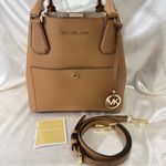 Michael Kors New  Greenwich Saffiano Leather Satchel Bag Brown Tote Classic Chic Photo 13