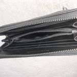 Badgley Mischka Black Textured Faux Pebble Leather Long Zip Around Wallet NEW Photo 6