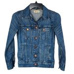 Madewell XX-Small Jean Jacket Button-Up Pockets Long Sleeve Denim Collared Blue Photo 0