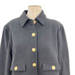 J.Crew  Cropped Lady Jacket Buttons Black Size‎ Large Photo 5