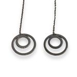 Saks 5th Avenue VTG Oroclone sterling silver Long Swing Pierced Earrings Photo 3