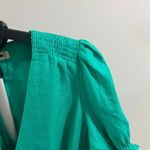 NWOT Boden Linen Aquamarine Green Ruffles Dress Size 12 Knee Length Photo 5