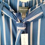 Banana Republic NWT Rayon Tie Waist Blue Striped Wide Leg Flowy Pants 4 NEW Photo 3