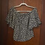 Ganni  floral Flutter Sleeve Top Photo 1