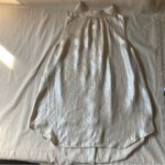 Maeve  by Anthropologie Sleeveless High Neck Shimmery Ivory Gold Top Photo 3