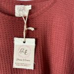 Grace & Emma NWT Waffle Knit Top Size 3xl Red Photo 2