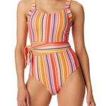 Jessica Simpson Escape to Pacific Swimsuit SZ Small One Piece NWT Femme Stripe Photo 0