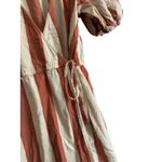 Knox Rose Striped Wrap Midi Dress Puff Sleeve Tiered Ruffle Waist Tie S Photo 1
