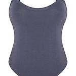 Pretty Little Thing Shape Charcoal Cotton Binded Strappy Bodysuit Photo 4