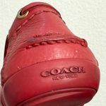 Coach Tassel Loafers Pinkish Red Pebbled Leather Women’s Loafers Size 7.5B Photo 11
