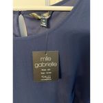 Mlle Gabrielle  BLUE Women’s 2X Ruffled Short Sleeve Career Casual Dress NEW Photo 2