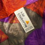 Liz Claiborne Vintage 100% Silk Scarf Floral Pattern Rectangle Made in Japan 55" Photo 6