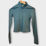 Alo Yoga SoftSculpt Precision ¼ Zip Long Sleeve – Size S (Olive Green) Photo 4