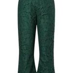 Equipment Ange Bistro Green Cropped Flare Lace Trouser Pants Size 6 Photo 4