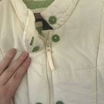 Vineyard Vines Cream Green Quilted Puffer Vest Small Photo 4