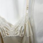 Vassarette VTG  Cream Lace Trim Slip Nightgown Sleepwear Ivory Satin 1809 Photo 7