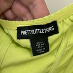 Pretty Little Thing  Neon Green Corset Pleated Strapless Dress‎ Size 8 Photo 1