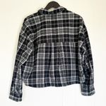 TALULAH  Cropped Thick Flannel Black White Medium Photo 1