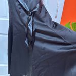 Vintage Lazaro Black Trumpet Cocktail Dress Satin Bow Size 8 Photo 3