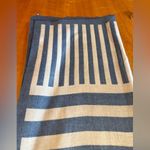 Soft Surroundings Long Scarf Blue Abstract Geometric Lines NWT With FLAWS Photo 3