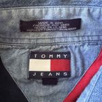 Tommy Hilfiger Vintage 90s Tommy Jeans Hilfiger Woman’s Size 8 LS Button American Flag Shirt Photo 3