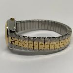 Milan vintage women’s quartz analog silver gold tone date watch 25mm blue dial Photo 2