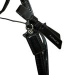 Coach Vintage Jacquard Logo Black Shoulder Bag Purse Purple Interior Authentic Photo 2