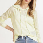 Michael Stars  Jo‎ Mesh Hoodie Lime Green Neon Yellow Size S EUC Photo 0