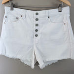 Gap  White Button-Fly Jean Shorts Photo 0