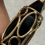 MILOR 14k Italy Yellow Gold Caged ONYX Enhancer Pendant Whimsical Old Money Photo 8