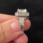 White Gold Engagement Ring Silver Photo 4