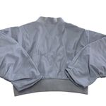 Aliette Jacket Womens Medium Blue Nicole Cropped Puff Sleeve Bomber Zip Up NYC‎ Photo 3