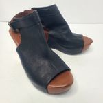 Kork-Ease  Berit 8 Wedge Slingback Platform Black Brown Sandal Bootie Leather Photo 0