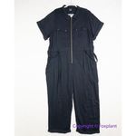 City Chic New! Plus Boiler Suit Jumpsuit in black, size 18 Photo 2