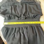 VICI  Kaylie Tencel Pocketed Lace Cami Jumpsuit Black Size Medium Photo 8