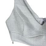 NWT Showpo Adelaide Crop Top Womens 8 White Textured Tweed Clean Girl Basic Photo 2