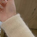 Cream Ivory Japanese Turtleneck Puffy Sleeves Knitted Sweater Blouse Shirt Top Photo 6