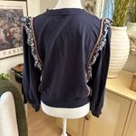 Anthropologie  Ruffled Deco Pullover Aztec Print Size Médium‎ Petite Photo 4