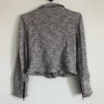 Market & Spruce  Heather Grey Elissa French Terry Moto Jacket. Size Medium Photo 4