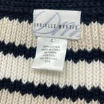 VINTAGE DANIELLE MARTIN STRIPED BOXY KNIT CARDIGAN SWEATER Black Size L Photo 1