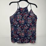 Lucky Brand  Women’s Tank Top Size Small Floral Print Front Opening Photo 5
