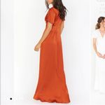 Show Me Your Mumu  Burnt Orange Luxe Satin Bridesmaid Dress - Rome Twist Gown Photo 8