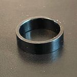 6mm plain black stainless steel ring size 8 Photo 3