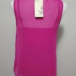 Black Rainn magenta swiss dot sleeveless blouse size small Photo 3