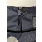 Adrianna Papell Dress Pleated Burnout Polka Dot Sleeveless Belt Navy Womens 6P Photo 6