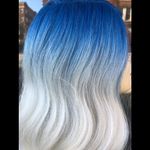Blue wig 2021 Beach Waves Wigs Birthday Party Wig Photo 7