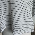 Vince  • White Black Striped Linen Tee Shirt Photo 3