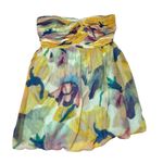 Donna Morgan  100% Silk Colorful Floral Strapless Mini Dress Chiffon size 20W Photo 0